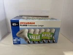 Sylvania Flood Light Bulbs Pk 65W BR30 120V Indoor Dimmable 600 Lumens Nib. Fixed Price $49.99.