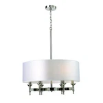 24" 6-LIGHT Chandelier Elk Lighting Pembroke Polished Nickel. Fixed Price $495.00.