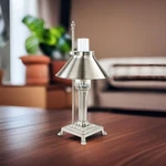 Table Lamp Silvertone Brass 20"H Mount Bedroom Renovators Supply. Fixed Price $144.99.