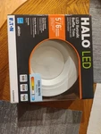 Halo Led Recessed Light RL560WH6840R /6 Inch White Dimmable. Fixed Price $10.00.