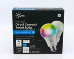 New Cync By Ge Direct Connect Soft White Smart Led Light Bulbs A19 (2-PACK). Fixed Price $15.00.