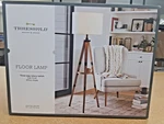 Threshold Floor Lamp 3WAY Rotary Switch Oakfinish White Shade *A-2. Fixed Price $49.99.