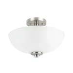 Globe Electric Hudson 8.25" Brushed Nickel Semi-flush Ceiling Light. Fixed Price $67.27.