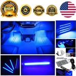 Universal Fit 4-PIECE Led Car Interior Light Strip Easy Install, Bluetooth. Fixed Price $19.79.