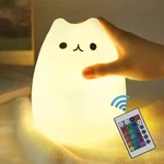 Cat Lamp, Remote Control Silicone Kitty Night Light For Kids Toddler Baby Girls. Fixed Price $15.85.
