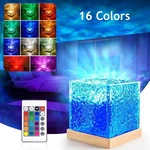 Ocean Wave Projector Lamp Aurora Led Night Light Bedroom 16 Colors With Remote. Fixed Price $11.69.