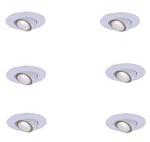 6-PACK Commercial Electric 6-INCH White Eyeball Recessed Light Trim. Fixed Price $49.99.