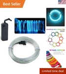 Battery Powered Neon Wire - Glowing Ice Blue Light For Creative Displays. Fixed Price $15.19.