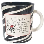 Mary Phillips "thin Woman" Fun Zebra Stripe Mug 16OZ 2004 W/ Box- Hilarious Gift. Fixed Price $14.98.