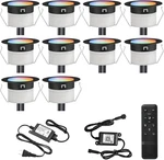 Fvtled Deck Lights Kit, 10PCS 1.22 Wifi Smart Phone Control Low Voltage Rec. Fixed Price $145.69.