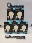 Merkury Innovations Indoor A19 Smart Light Bulb, 60W Dimmable White Led Lot Of 5. Fixed Price $37.99.