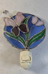 Colorful Stained Glass Style Butterfly Night Light Wall Plug Home Decor. Fixed Price $19.99.