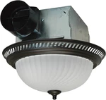 Bronze Round Bath Fan With Light - DRLC701 For Stylish Ventilation. Fixed Price $161.99.