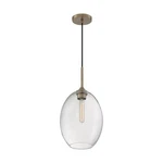 Nuvo Lighting Aria 10" Pendant, Seeded Glass, Burnished Brass 60-7017. Fixed Price $124.98.