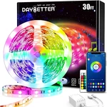 Daybetter Smart Led Lights 30FT, 5050 Rgb Strip Kits Multicolor. Fixed Price $19.74.