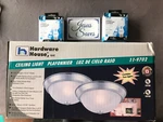 2- Hardware House Flush Mount Ceiling Light Fixture Satin Nickel 11-9702 & Bulbs. Fixed Price $20.00.