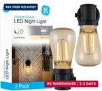 Vintage Led Edison Night Lights Plug Into Wall, 2-PACK, Dusk Dawn Auto Sen. Fixed Price $29.34.