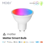Moes Smart Matter Wifi GU10 Led Light Bulbs Cw&rgb Dimmable 5W Voice App Control. Fixed Price $9.59.