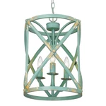 Golden Lighting Alcott Pendant Teal/antique 0890-3PTEAL Chandelier. Fixed Price $299.95.