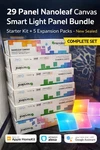 Nanoleaf Canvas 29 Panel Bundle Starter Kit + 5 Expansions Square New Sealed. Fixed Price $599.00.