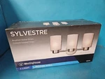 New Westinghouse 62279 Sylvestre Wall 3-LIGHT Fixture Brushed Nickel Finish Nib. Fixed Price $29.99.