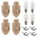 Plug Night Light Module Includes 4 Bulbs And Metal Clips, Ivory. Fixed Price $11.94.