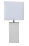 Elegant Designs LT1025-WHT Modern White Leather Table Lamp. Fixed Price $18.59.