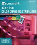 Ecosmart 32.8FT Rgb Color Changing Dimmable Led Strip Light White. Fixed Price $12.49.