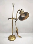 Vintage Curved Stem Brass Portable Lamp Underwriters Laboratories E161611. Fixed Price $179.99.