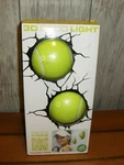 3D Deco Fx - Led Tennis Balls With Cracked Broken Wall Sticker Decals And Light. Fixed Price $15.99.