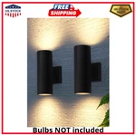 Leonlite Modern Outdoor Cylinder Wall Lights, Porch 2 Black. Fixed Price $64.47.