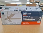 Hampton Bay Zandra 52"INTEGRATED Ledbrushed Nickel Ceiling Fan W/remote 92380A-1. Fixed Price $115.99.
