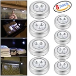 8 Pcs 3 Led Touch Push On/off Self-stick Click Battery Operated. Fixed Price $12.34.