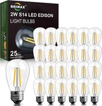 E26 Led Replacement Light Bulbs 2W S14 Clear Globe Edison 2700K Warm White. Fixed Price $12.59.