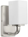 Progress Lighting Cowan 1-LIGHT Wall Sconce, Brushed Nickel, Etched Opal Glass. Fixed Price $59.00.