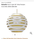 Dainolite HUL-364C-AGB-692 Led Light Fixture. Fixed Price $450.00.