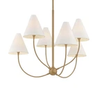 Troy Lighting Evermore 6 40.5 Inch Patina Brass Chandelier Ceiling. Fixed Price $787.99.