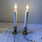 Vintage Colonial Design Brass Electric Window Candle Night Light 7/9 (2). Fixed Price $24.99.