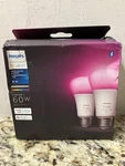 Philips Hue 548610 Cfh Smart Light A19 Bulbs - 60W, Multicolor, Pack Of 2. Fixed Price $51.75.
