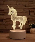 3D Visual Unicorn Night Light Creative Desk Lamp For Bedroom Usb Powered Gift. Fixed Price $11.99.