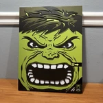 Marvel Incredible Hulk Led Light Up Box Art Wood Wall Decor 16X12. Fixed Price $44.00.