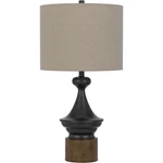 Cal Lighting & Accessories BO-3125TB Sterling Table Lamp Black And Wood. Fixed Price $370.00.