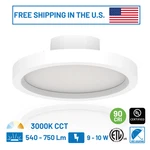 Slg 5" Round Led Surface Mount Downlight 9W 3000K 90CRI Triac Dimming White. Fixed Price $11.00.
