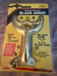 Fantec Universal Ceiling Blade Arms 52-INCH Bright Brass. Brand New 29552. Fixed Price $24.95.