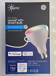 Cync Full Color Smart Wi-fi Led BR30 Floodlight Bulb By Ge Reveal Hd+. Fixed Price $16.95.