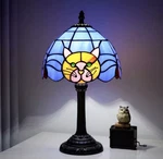 Vintage Tiffany Style Cat Stained Glass Table Lamp Bedside Night Light Decor. Fixed Price $99.95.