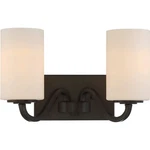 Nuvo Satco 605902 Willow - Vanity Light White Glass Shade W/ Bronze Finish. Fixed Price $29.99.