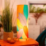 Eangee Cocoa Leaves Multi-color Cylinder Table Lamp. Fixed Price $188.00.