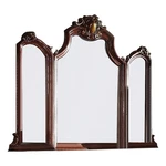 Benjara Wooden Frame Mirror With Arched Design And Carved Details- Brown. Fixed Price $1134.99.