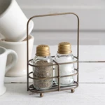 Ctw Mason Jar Salt & Pepper Shaker Set With Metal Caddy Free Shipping New. Fixed Price $24.95.